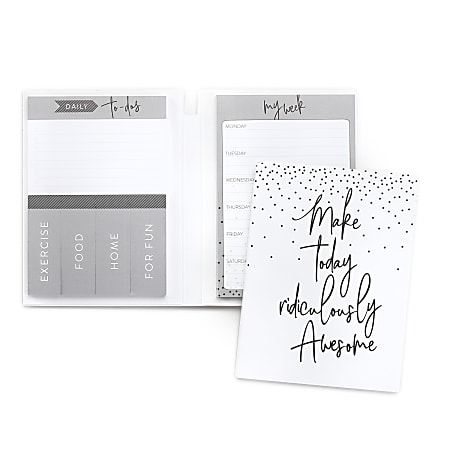 Taylor Mini Post-it® Notes Planner Set, 4-5/8" x 6-1/4", Ridiculously Awesome