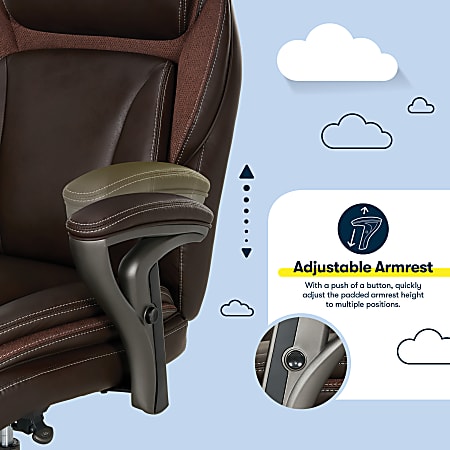 Serta SmartLayers Everett Big Tall Ergonomic Vegan Leather High