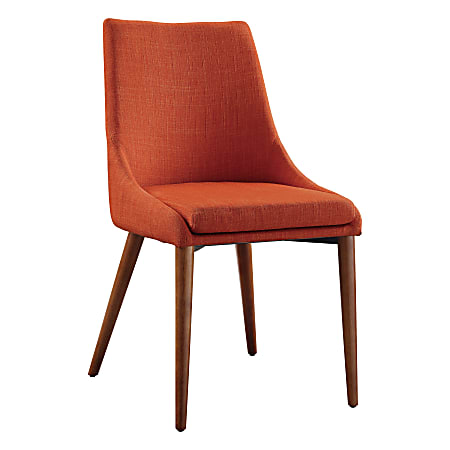 Office Star™ Palmer Fabric Dining Accent Chairs, Tangerine, Pack Of 2 Chairs