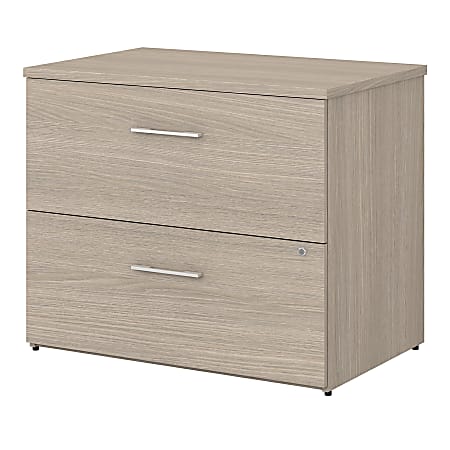 Bush Business Furniture Office 500 36"W 2-Drawer Lateral File Cabinet, Sand Oak, Standard Delivery - Partially Assembled