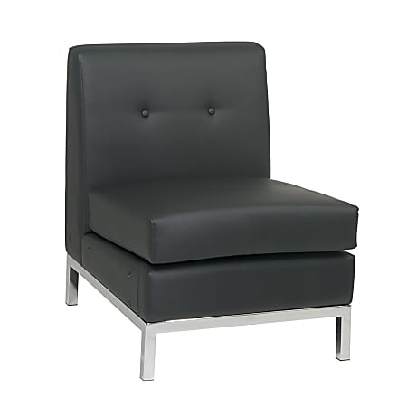 Office Star™ Wall Street Armless Chair, Black