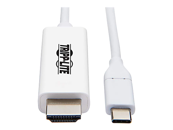 Tripp Lite USB C to HDMI Adapter Cable USB 3.1 Gen 1 4K 60Hz M/M USB-C White 9ft - Video cable - HDMI male to 24 pin US - U444009H4K6WE