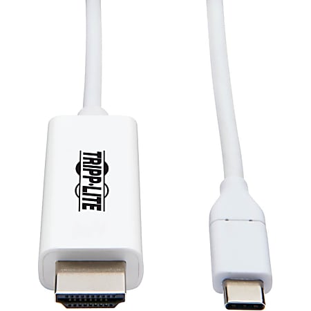 Tripp Lite USB C to HDMI Adapter Cable USB 3.1 Gen 1 4K 60Hz M/M USB-C White 9ft - Video cable - HDMI male to 24 pin US - U444009H4K6WE