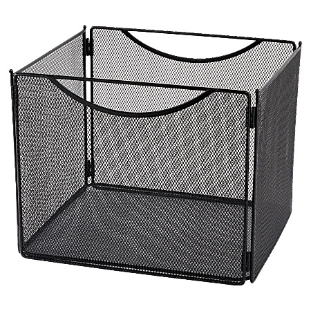 Safco® Mesh Desktop File Box, Letter Size, 10"H x 12 1/2"W x 11"D, Black