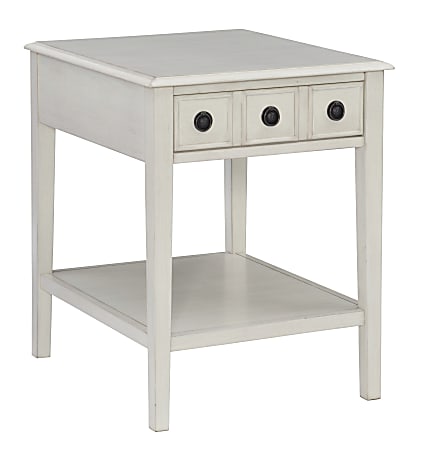 Powell Southam Side Table, 26"H x 24"W x 20"D, Cream