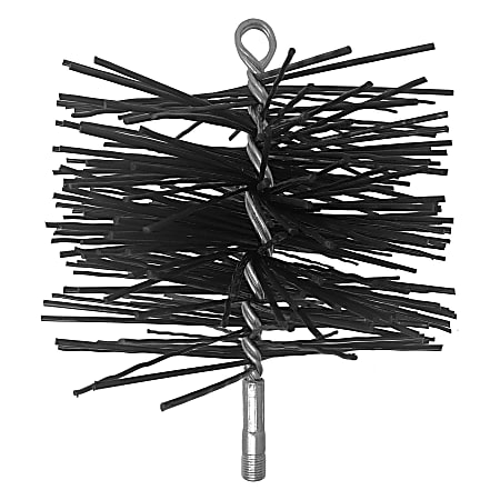 Chromex Premium Polyurethane Chimney Cleaning Brush With NPT Fitting, 8”, Black