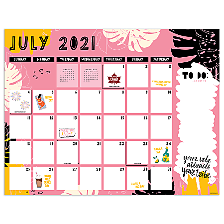TF Publishing Large Desk Pad Calendar, 17" x 22", Friend, July 2021 To June 2022