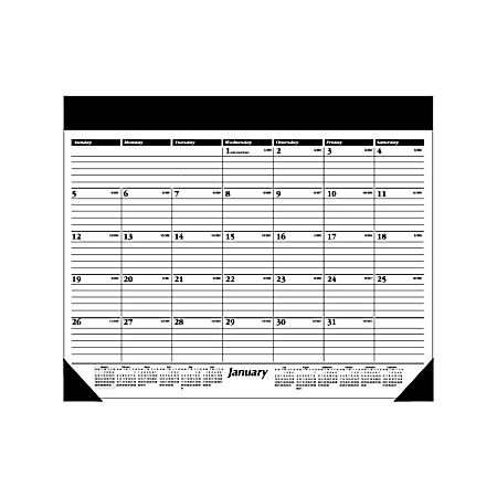 AT-A-GLANCE® 30% Recycled Desk Pad Refill, 22" x 17", January-December 2015