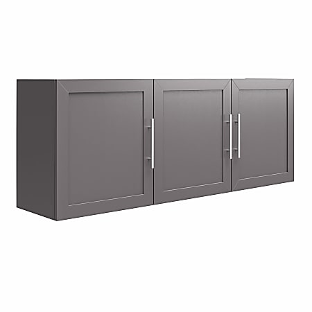 Ameriwood Home Systembuild Evolution Camberly 54"W Framed Wall Cabinet, Graphite Gray
