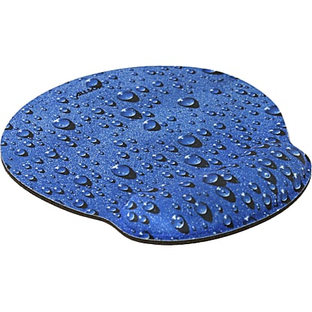 Allsop Memory Foam Mouse Pad 0.25 H x 9.75 W x 11.5 D Raindrop Blue ...