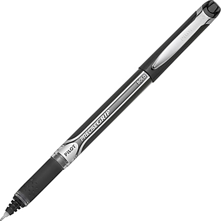 Pilot Precise Grip Bold Capped Rolling Ball Pens - Fine Pen Point Type - 1 mm Pen Point Size - Black - Black Barrel - 1 Each