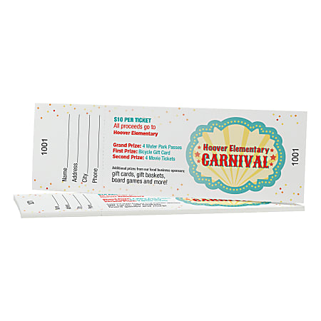 Custom Full-Color Perforated Tickets, Event/Raffle, 1 Side, Pack Of 50