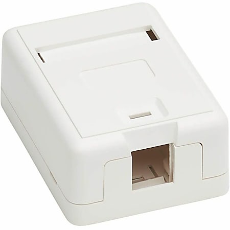 Eaton Tripp Lite Series Surface-Mount Box for Keystone Jack, 1 Port, White, TAA, N082001WH