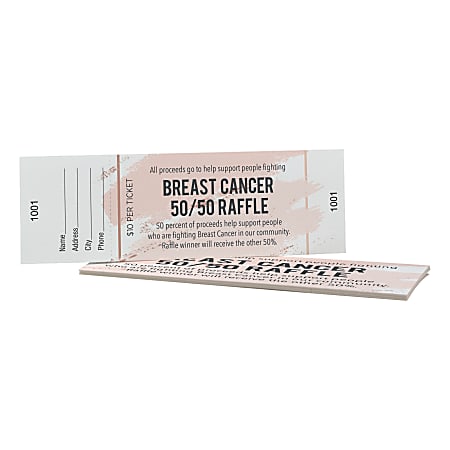 RAFFLE TICKETS Custom Printed Numbered & Perforated Card Stock 