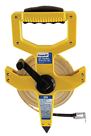 Empire Open Reel Fiberglass Measuring Tape, Inch/Engineering Scale, 100' x 1/2" Blade