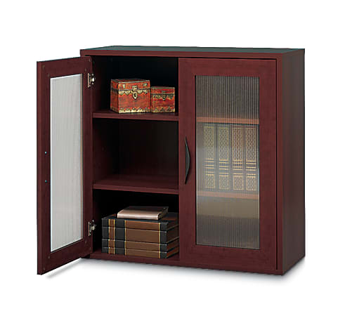 Safco® Apres 2-Door Cabinet, 30"H, Mahogany