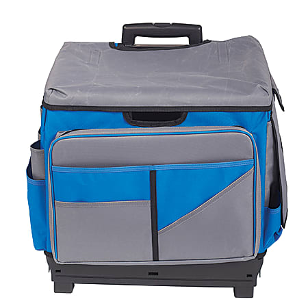 Blue ECR4Kids MemoryStor Universal Rolling Cart and Organizer Bag Set 