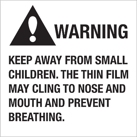 Tape Logic® Preprinted Shipping Labels, DL1301, Warning Keep Away From Small Children, Square, 2" x 2", Black/White, Roll Of 500