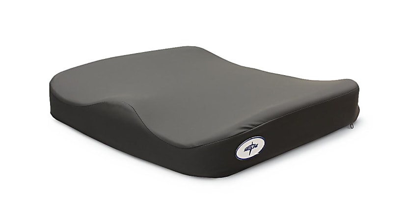 Medline Contour Basic Wheelchair Seat Cushion, 3"H x 20"W x 18"D, Black