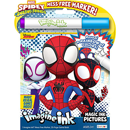 MARVEL Spidey And Friends Magic Ink Pictures Book With Imagine Ink Marker -  Office Depot
