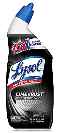 Lysol® Toilet Bowl Cleaner With Lime & Rust Remover, 24 Oz Bottle