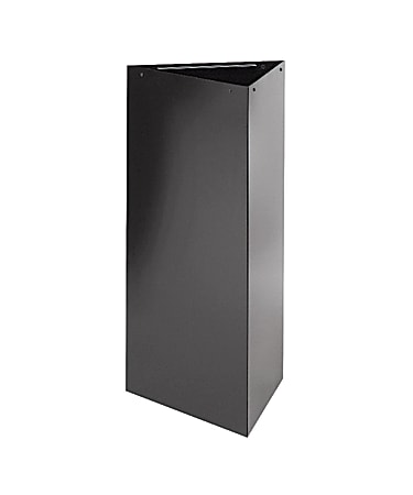 Safco® Trifecta Triangular Steel Wastebasket, 21 Gallons, Black