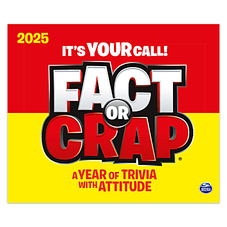 BrownTrout 2025 Cal Ink Fact or Crap Daily Desktop Box Calendar, 6" x 5", Fun and Humor, January to December 2025, 9781645915898