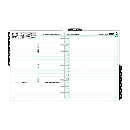 Day-Timer® 90% Recycled Reference Refill, 8 1/2" x 11", 2 Pages Per Day, January-December 2015