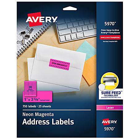 Avery® High-Visibility Permanent Laser ID Labels, 5970, 1"