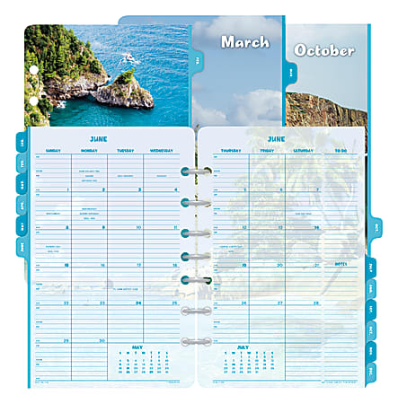 Day-Timer® Coastlines® 90% Recycled Refill, 5 1/2" x 8 1/2", 2 Pages Per Month, January-December 2015