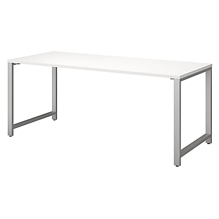 Bush Business Furniture 400 Series Table Desks, 72"W x 30"D, White, Standard Delivery