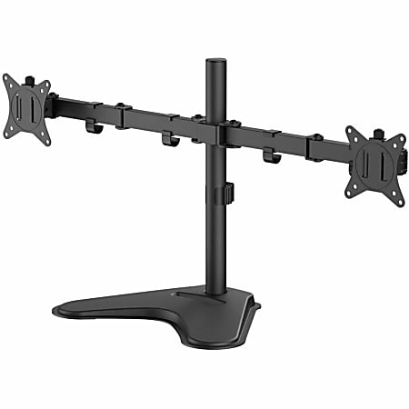 SIIG Articulated Freestanding Dual Monitor Desk Stand - 13"-27" - Up to 27" Screen Support - 34 lb Load Capacity - CEMT1U12S1