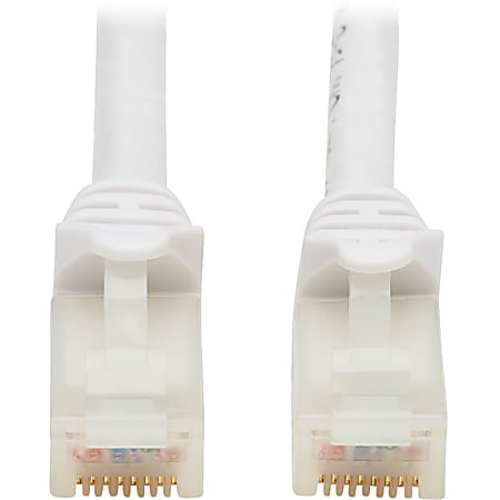 Tripp Lite Safe-IT Cat6a Ethernet Cable Antibacterial Snagless 10G M/M 5ft  - 10 Gbit/s - Gold Plated Contact - CMX - 24 AWG - White