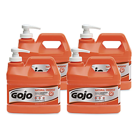 GOJO&reg; NATURAL ORANGE Pumice Hand Cleaner, Citrus Scent, 0.5 gal