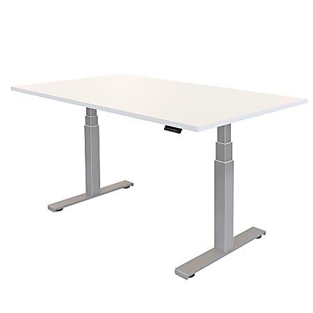 Fellowes® Cambio 60"W Height-Adjustable Computer Desk, White