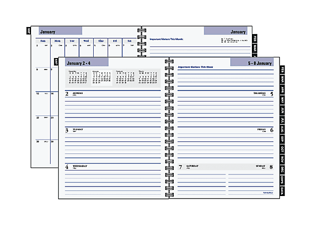 DayMinder® Executive® 30% Recycled Weekly/Monthly Planner Refill, 6 7/8" x 8 3/4", 2 Pages Per Week/2 Pages Per Month, January-December 2015