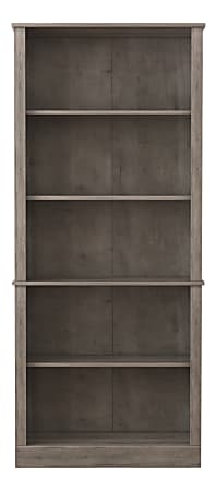 Realspace Peakwood 71 H 5 Shelf Bookcase Smoky Brown Realspace Peakwood 71 H 5 Shelf Bookcase Smoky Brown