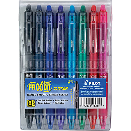 Pilot 323981061 Fine Point Assorted Ink FriXion Clicker Erasable Gel Pens - 5 ct