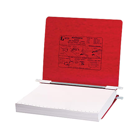 Wilson Jones&reg; Presstex&reg; Data Binder With Retractable Hooks, 60% Recycled, Red