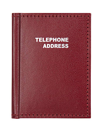 Office Depot® Brand Vinyl Small Pocket Telephone/Address Book, 3" x 4
