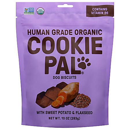 Cookie Pal Dog Biscuits, Sweet Potato & Flaxseed, 10 Oz, Total Qty 4