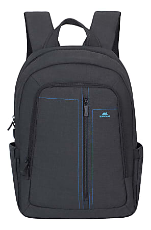 Rivacase 7560 Canvas Backpack With 15" Laptop Pocket, Black