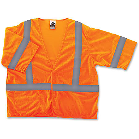 Ergodyne GloWear® Safety Vest, 8310HL Economy Type-R Class 3, 2X/3X, Orange