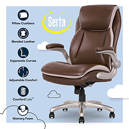 Serta dover leather best sale chair