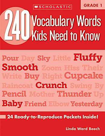 Scholastic 240 Vocabulary Words Kids Need To Know, Grade 1