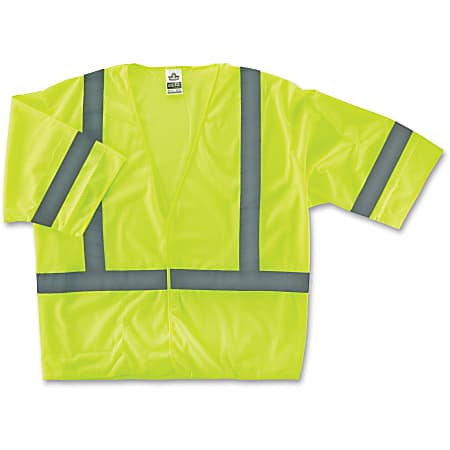 Ergodyne GloWear® Safety Vest, 8310HL Economy Type-R Class 3, Small/Medium, Lime