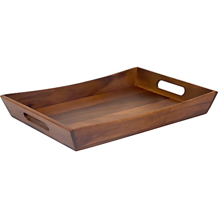 Lipper Acacia Curved Tray - - Acacia - Serving - Natural - 1