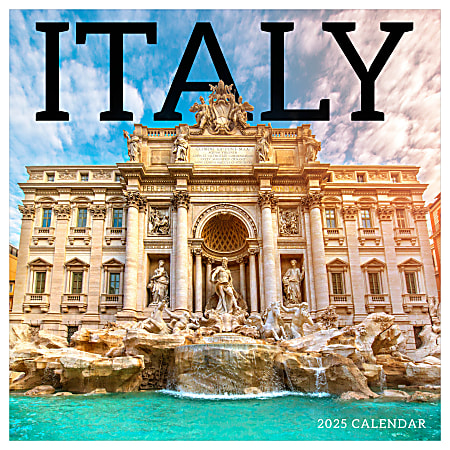 2025 TF Publishing Monthly Wall Calendar, 12” x 12”, Italy, January 2025 To December 2025
