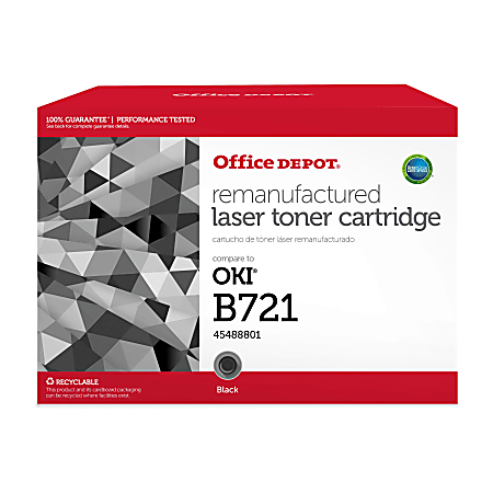 Office Depot® Remanufactured Black Toner Cartridge Replacement For Okidata B721, ODB721