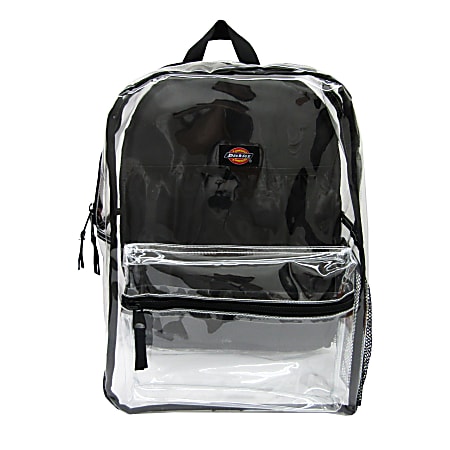 Dickies® Deluxe Clear PVC Laptop Backpack, Black